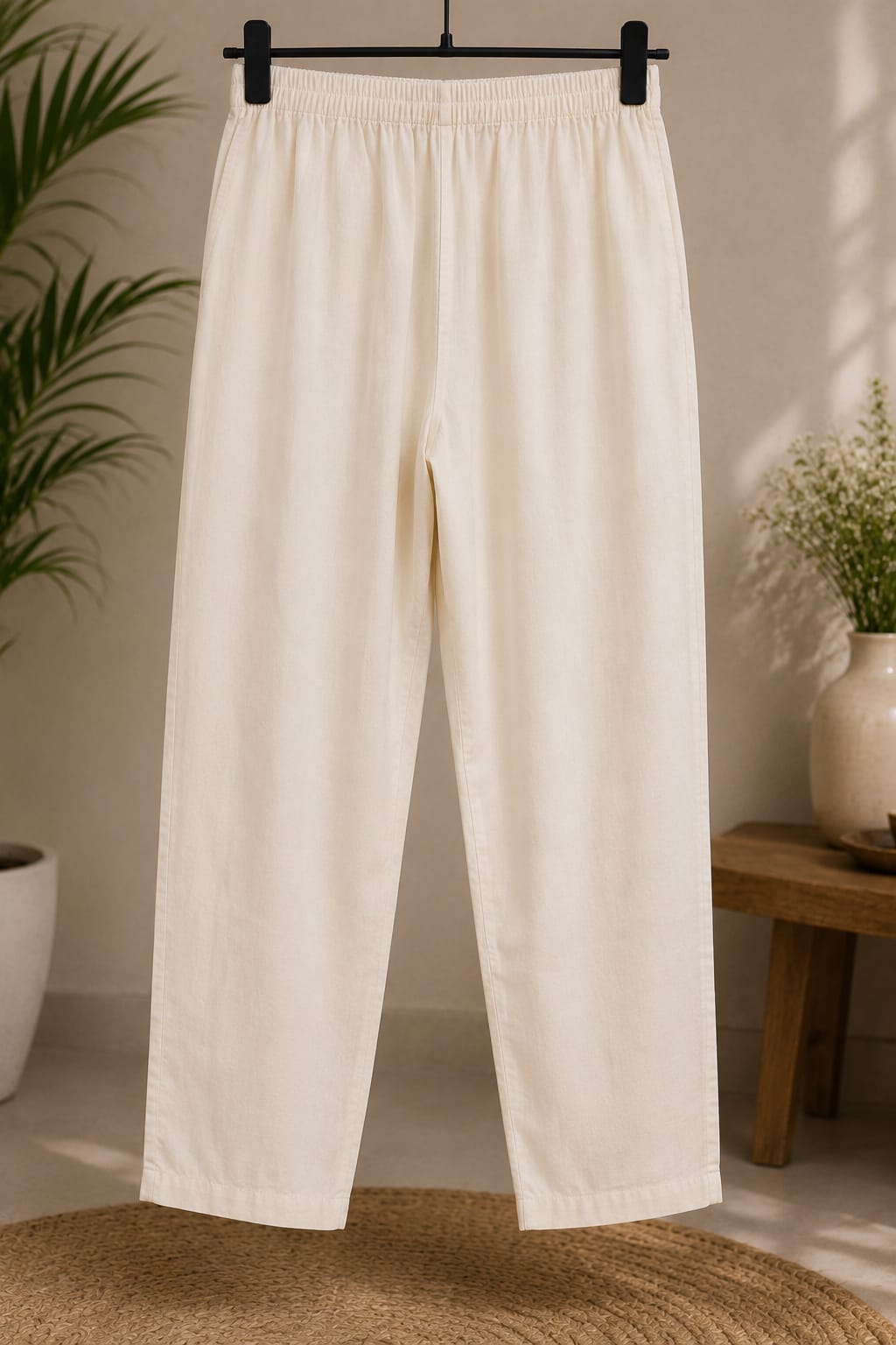 Women's Off-White Floral Embroidered Pure Cotton Kurta Pant with Organza Dupatta Set