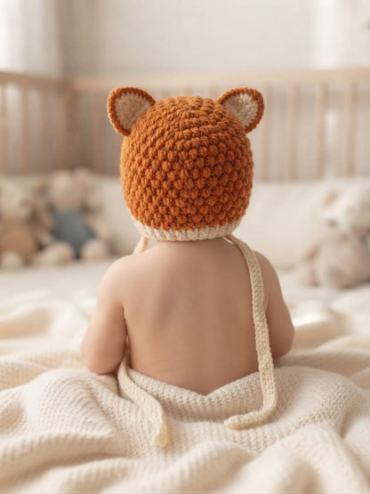 Handmade Animal Ear Woolen Baby Cap
