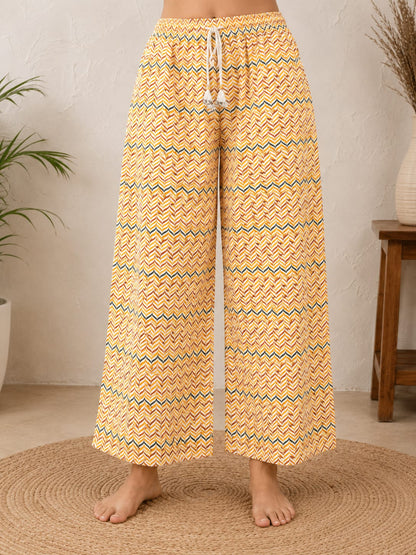 2-Piece Pure Cotton Co-ord Set – Floral Kurta & Palazzo Pants