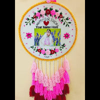 Personalized  Birthday Embroidery Hoop | with photo | Unique Handmade Gift for Birthday Wedding Anniversary Festivals | 8 Inches | Dream Gifts